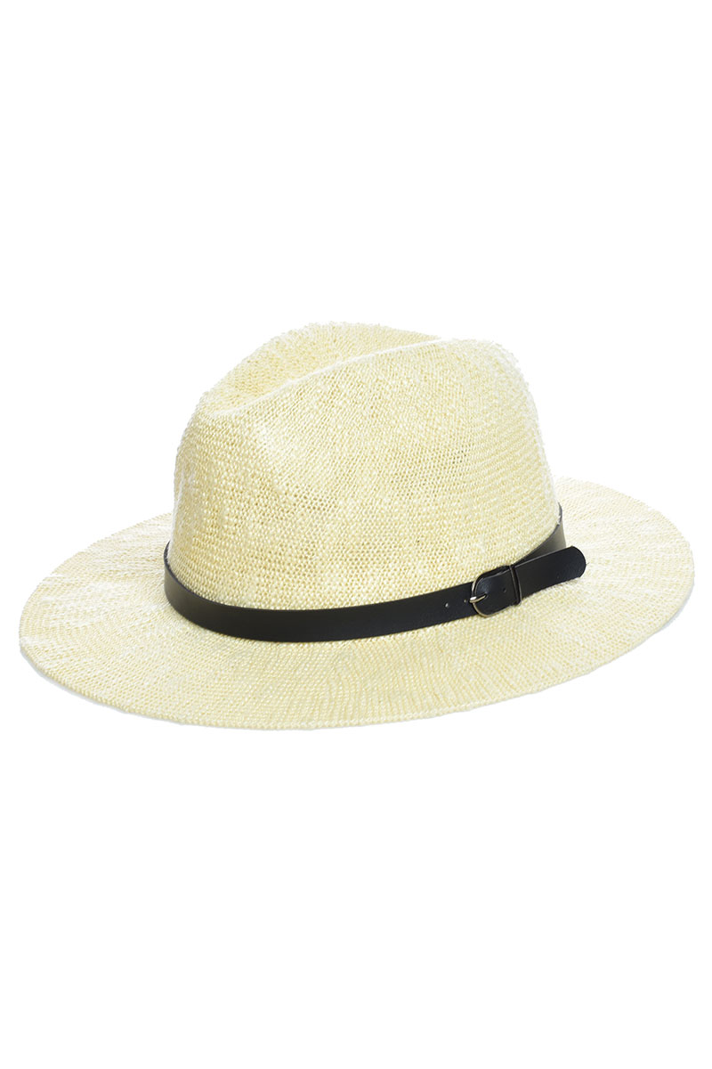 Hat with Contrast Slim Leather Band – Venus Shop – Crete